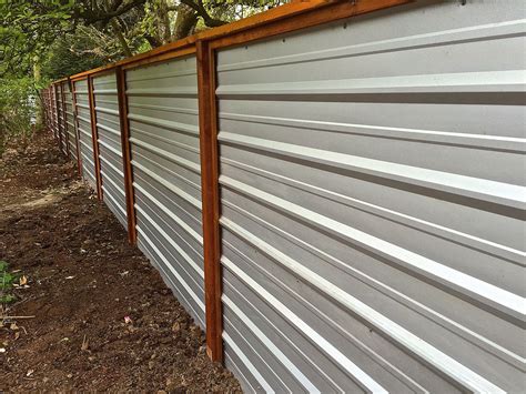 pictures of sheet metal fences|galvanized metal fence ideas.